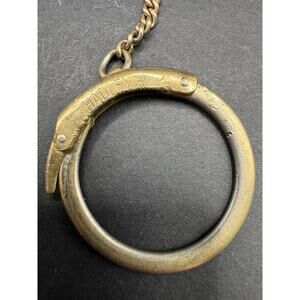 Vintage HADLEY Signed Made in USA Gold Filled Curb Chain Link Pocket Watch Chain